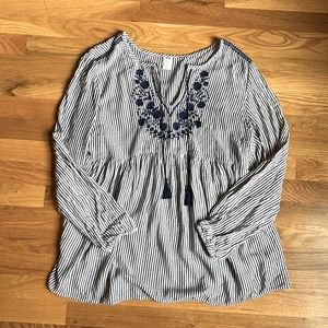 Old Navy Maternity Peasant Top, Size Lg